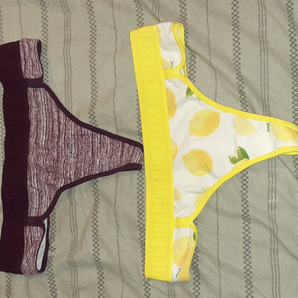 Pink Victoria's secret thong panties 2ct